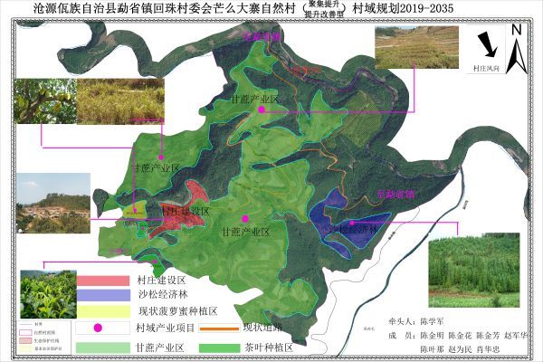 沧源县勐省镇回珠村委会芒么大寨自然村村域规划图