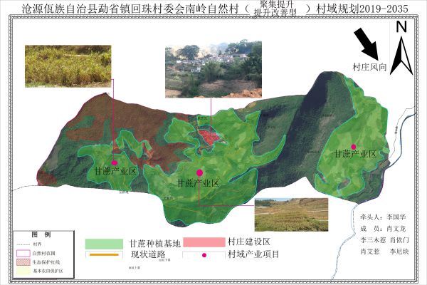 沧源县勐省镇回珠村委会南岭自然村村域规划图